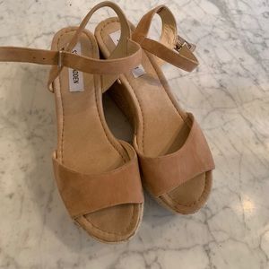 Steve Madden Nude Espadrille Platform Shoes